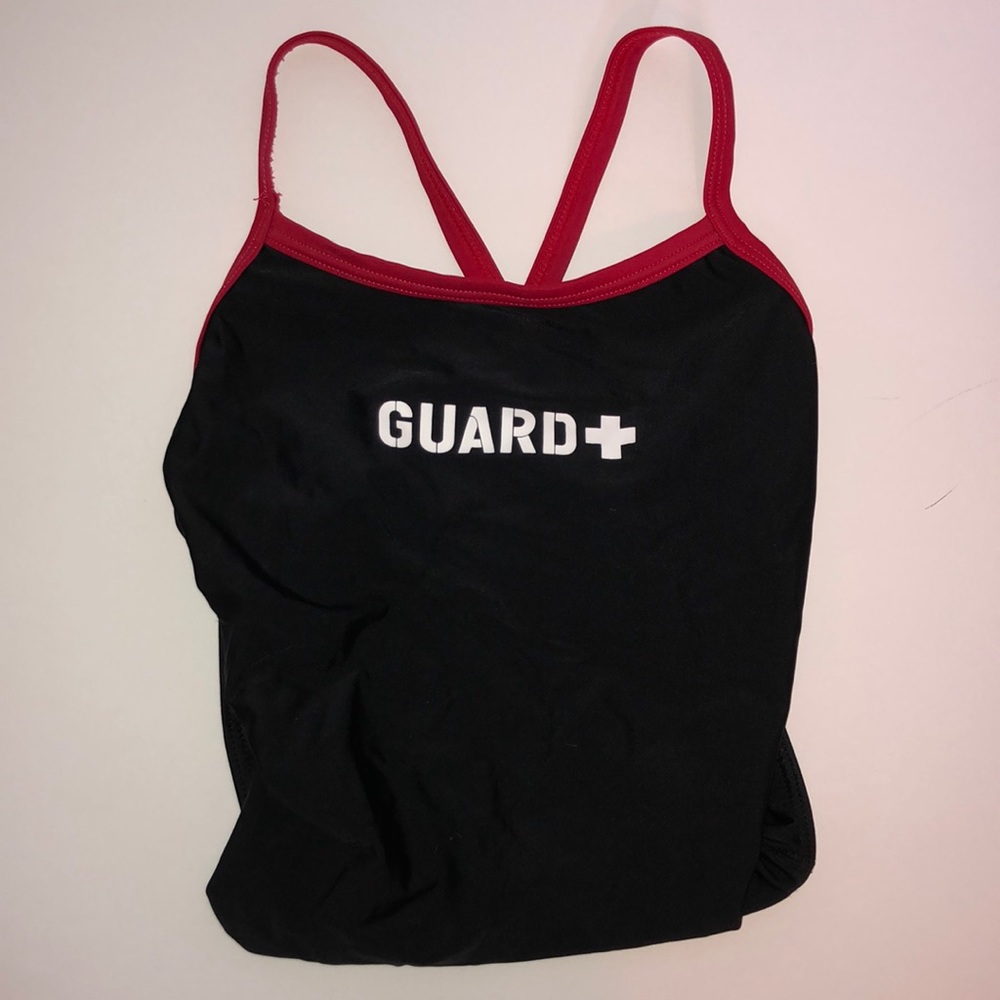 Sporti | Black Lifeguard One Piece Swim Suite